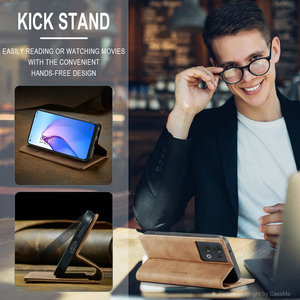 เคสหนังวินเทจสำหรับ <span class=keywords><strong>Oppo</strong></span> Reno 8 Pro เคสโทรศัพท์แบบพับได้ 360 องศา พร้อมแม่เหล็กสำหรับ Reno 7 Pro 5G, <span class=keywords><strong>Oppo</strong></span> A96, A95, F19, S14 - Product Image 3