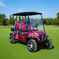 Voitures de golf électriques professionnelles 4 places alimentées au lithium 48V en vente, voiturette de golf tout-terrain, buggy de golf 30-50 km/h, 70-90 km d'autonomie