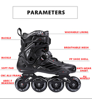 Patins à roulettes professionnels en ligne avec roues en PU, bottes durables pour le fitness en extérieur, chaussures de patinage de course pour adultes, entraînement