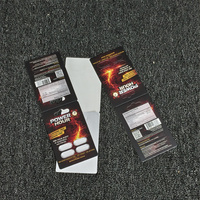 Carte de présentation suspendue personnalisée imprimée, auto-adhésive, pliable, pour blister, scellage à froid, pour 4 pilules ou capsules de suppléments