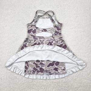 Robes de yoga sans manches pour bébé fille, motif camouflage, longueur genou, prêtes à être expédiées - Product Image 4