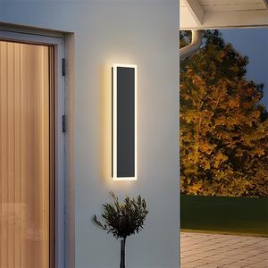 Wholesale Modern IP65 Solar Powered Door Garden <b>Light</b> Exterior <b>Linear</b> LED Strip Wall Lamp - Product Image 1