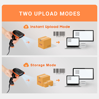 Lecteur de codes-barres QR 2D USB Tera filaire, certifié anti-poussière, antichoc, étanche IP65, ergonomique, Plug and Play, modèle D5100Y