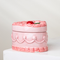 Yuanwang Cake Pot à bougie cylindrique en céramique vide, récipient pour desserts en forme de cœur, vases à bougies uniques et personnalisés