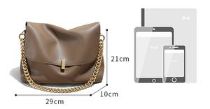 Bolso de Mensajero de Cuero Genuino Suave Minimalista de Moda Samyang, Bolso de Mano de Gran Capacidad, Bolso de Hombro con una Sola Correa y <span class=keywords><strong>Cierre</strong></span> de Cremallera - Product Image 6