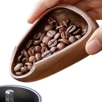 Nouveau plateau de pesage et de dosage en bois de noyer pour grains de café, avec cuillère à thé, pour pulvérisation antistatique et dosage de café, pour le commerce transfrontalier