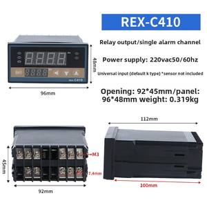 منظم حرارة رقمي ذكي XRKC طراز REX-C100/C400/C700/C900 K <span class=keywords><strong>M</strong></span>*AN بجهد 100-240 فولت، وحدة تحكم في درجة الحرارة الصناعية OEM/ODM - Product Image 6