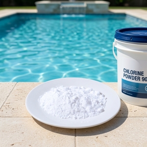 <strong>Chlorine</strong> 90% Swimming Pool Powder Ghounzhou <strong>Chlorine</strong> Powder 25kg Powder <strong>Chlorine</strong> Price - Product Image 1