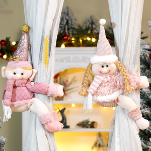 Décorations de rideaux de Noël en gros 2025 pour produits et cadeaux : Adorables ornements Bonhomme de neige, Vieil homme, Élan - Product Image 1