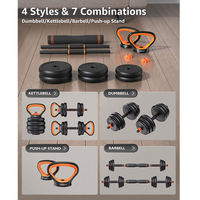 6 en 140KG combinaison réglable en fonte haltère haltère push up support ensemble Fitness équipement de gymnastique commerce haltère Kit
