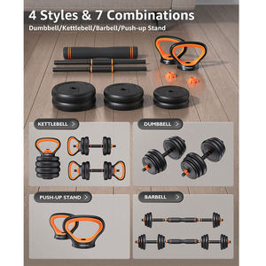 6 en 140KG combinaison réglable en fonte haltère haltère push up support ensemble Fitness équipement de gymnastique commerce haltère <span class=keywords><strong>Kit</strong></span> - Product Image 4