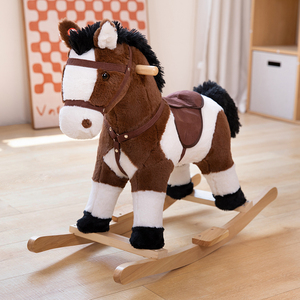 Caballo Balancín de Peluche para Niños, Caballo Balancín Marrón, Juguete de Exterior para Niños, Regalo de Cumpleaños - Product Image 4