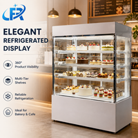 Vitrine réfrigérée à faible bruit pour desserts, présentoir à gâteaux multicouches sans givre, mobilier de magasin personnalisé, OEM sur mesure