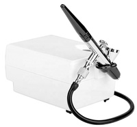 Aérographe rechargeable BT-16B avec compresseur Type d'alimentation par gravité en cuivre pour le maquillage et la décoration de gâteaux
