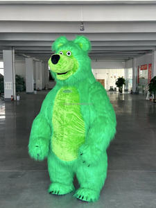 Gonflable pour <span class=keywords><strong>Masha</strong></span> Ours Animal Mascotte Costume-saygo Marque Vert/Violet Options Adulte Unisexe Carnaval/Mardi Gras <span class=keywords><strong>Cosplay</strong></span> - Product Image 3