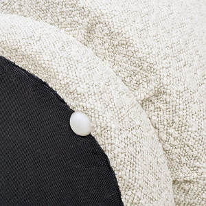 Korean <strong>Uk</strong> Quality Soft Ivory Fabric Footrest Factory Direct Crafted From Solid Modern Ottoman Footstool for Living Room - Product Image 3