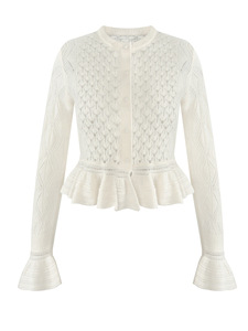 Pull en tricot personnalisé à manches longues, col rond, design ajouré, <span class=keywords><strong>cardigan</strong></span> en tricot pour femmes - Product Image 3
