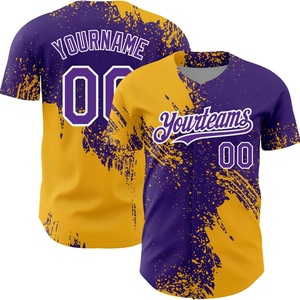 Camiseta de Béisbol Estampada Estilo Hip Hop para Hombre, Camisa Casual con Botones, Manga Corta, Uniforme Deportivo Personalizado - Product Image 5