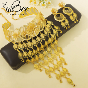 Magnífico Collar Largo con Borlas en Forma de Girasol, Estilo Medio Oriente, de Alta Gama, para Mujer, Ideal para Bodas y Fiestas - Product Image 5