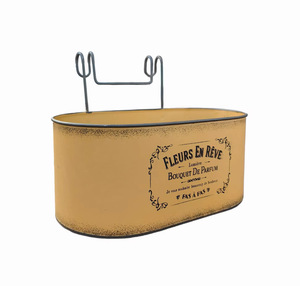 Pots à fleurs en fer forgé de style <span class=keywords><strong>japonais</strong></span> et coréen, pots à fleurs de style français, seaux à fleurs ovales rétro à fixer au mur pour la décoration du <span class=keywords><strong>jardin</strong></span> - Product Image 6