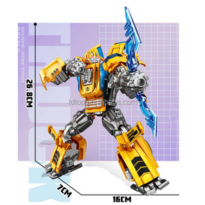 Modellino Auto <span class=keywords><strong>Robot</strong></span> per Ragazzi, Giocattolo Elettronico 26CM, Figura Trasformabile Anime con Luci e Suoni, Azione in Plastica - Product Image 3