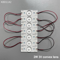 Perles de lampe SMD universelles avec lentille optique 3V 6V 2W pour réparation de rétroéclairage de téléviseur LCD, kits et pièces CKD