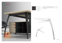 Bureau de conférence commercial simple pour 4 personnes, ergonomique pour des discussions d'équipe confortables et un travail de bureau quotidien