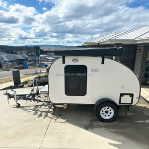 Mini-caravane tout-terrain personnalisée, petite caravane pour le camping en plein air, caravane de voyage avec tente de toit à vendre - Product Image 2