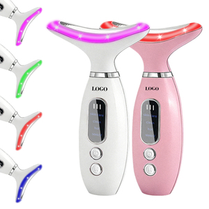 เครื่องนวดหน้าและยกกระชับผิวหน้า 0728  4 สี พร้อมไฟ LED สีแดง สำหรับผู้หญิง - Product Image 1