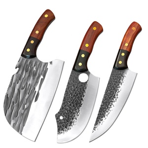 Couteau de <span class=keywords><strong>boucher</strong></span> de chef forgé en acier inoxydable haute dureté avec manche en bois pour hacher les os - Product Image 2