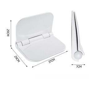 ที่นั่งอาบน้ำแบบพับได้ปลอดภัยสำหรับผู้สูงอายุติดผนังสีขาวมีขนาดแตกต่างกัน - Product Image 5