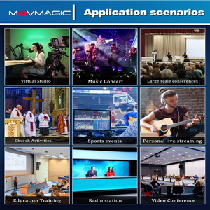 Mélangeur vidéo professionnel 5 canaux Movmagic 4K HD/SDI, commutateur, construction métallique, contrôle LAN pour diffusion en direct - Product Image 2