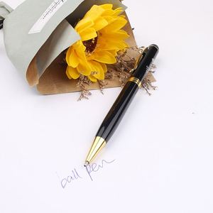 Stylo de luxe en métal noir avec clip doré, logo personnalisé, largeur d'écriture 1,0 mm - Product Image 4