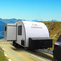 Caravane de camping-car sur route Overland de 19 pieds avec grand espace canapé