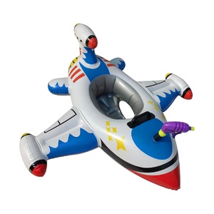 Juguetes Acuáticos de PVC de 0.3mm para Niños, Flotador Inflable con Forma de Avión, Asiento de Natación para Bebés con Pistola de Agua - Product Image 3