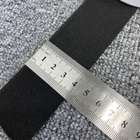 Bande élastique de taille haute densité de qualité supérieure, largeur 4 cm, ruban élastique uni blanc et noir pour ceinture de vêtement