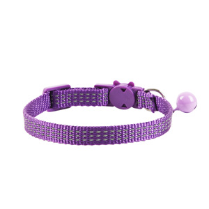 Kalung hewan peliharaan, kerah hewan peliharaan nilon warna-warni berselaput kerah bahan reflektif pola Dot empuk kucing Modern gaya sederhana kerah anjing hewan peliharaan - Product Image 4