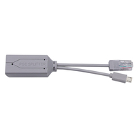 Mini séparateur de réseau d'alimentation 48V vers 5V 2.4A 802.3Af/At pour moniteur Micro USB / Type-C avec voyant lumineux intégré en ABS