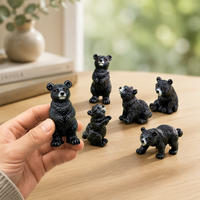 Figurine d'ours noir en résine, souvenir du parc national, décoration de la nature sauvage de l'Alaska, statue d'animal réaliste, cadeau pour les amateurs de nature