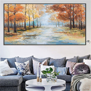 100% vẽ tay Van Gogh sơn dầu phong cảnh phòng khách trang trí nghệ thuật sơn vàng - Product Image 3