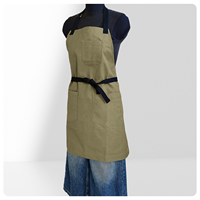 Tablier en toile japonais réutilisable pour le nettoyage, vêtements de travail pour femmes, cuisine et restauration, café, service de restauration