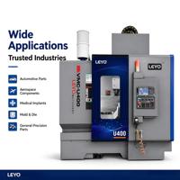 Centre d'usinage à portique 5 axes LEYO U400, fraiseuse CNC robuste haute précision avec broche BT40 pour le traitement de grandes pièces