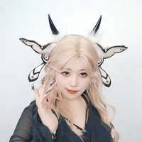 Serre-tête d'Halloween avec oreilles de démon, créature fantastique, oreilles d'animaux réalistes, oreilles de malva en fourrure, accessoire de coiffure pour cosplay