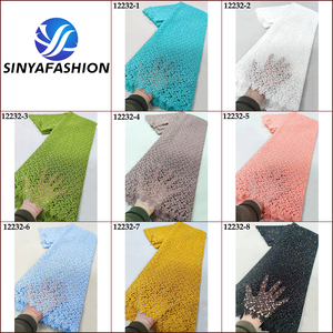 Tela de Encaje <span class=keywords><strong>Guipur</strong></span> Africano Sinya <span class=keywords><strong>con</strong></span> Pedrería, 5 Yardas, Encaje de Cordón Pesado de Lujo de Alta Calidad para Vestidos de Fiesta y Bodas - Product Image 2