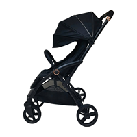 Poussette bébé pliable d'une seule main, cadre en aluminium léger, poussette de voyage portable avec auvent réglable