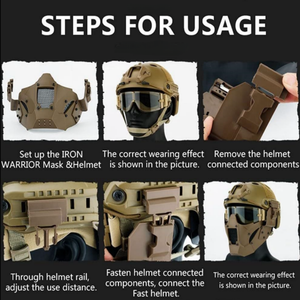 MUCHAN Nuevo Casco Táctico de Paintball Modelo de Metal con Ventilador para Juegos de Simulación Estilo Caballería - Product Image 4