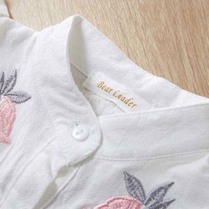 Wholesale Girls Crew Neck Cotton Sleeveless Embroidery T-shirts and Kid Short <b>Pants</b> Suits Made in China - Product Image 3