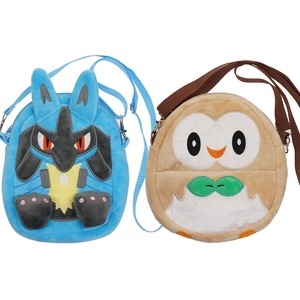 <span class=keywords><strong>Sac</strong></span> à bandoulière en peluche doux 18CMx20CM Pokémon Charmander Psyduck Eevee Snorlax Mimikyu Rowlet Lucario en gros - Product Image 2