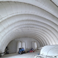 Hangar d'avion gonflable multi-usage, structure sportive, dôme aérien, entrepôt, tente de construction soutenue par des structures