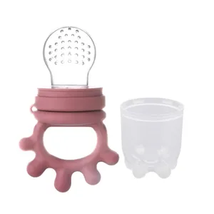 New Hot Sell Food Grade Bpa Free Silicone Infant Pacifier Fresh Fruit Nibbler Feeding Baby Food Feeder With Teats